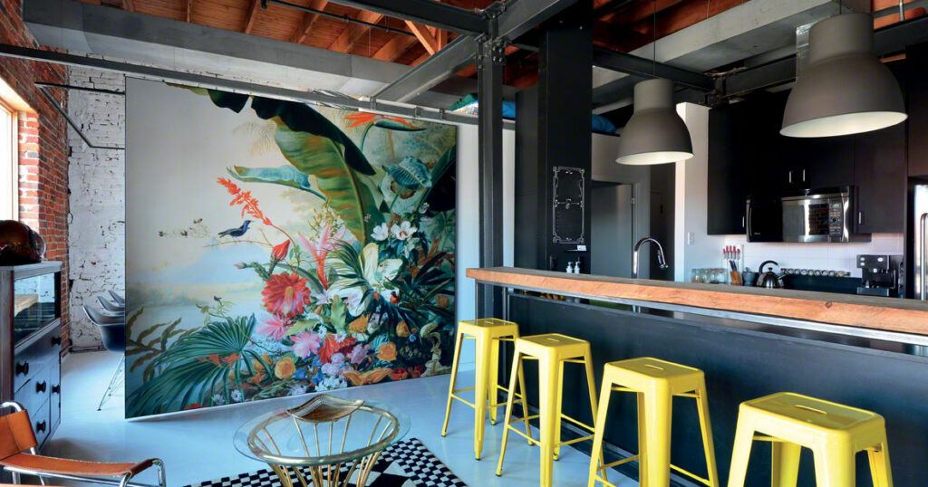 Panneaux acoustiques dans un salon