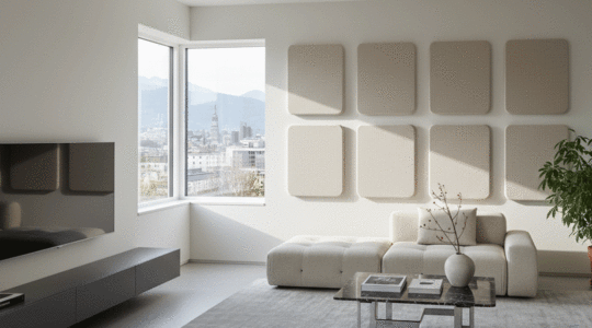 Panneaux acoustiques dans une salle a manger salon